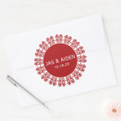 Einfache Minimalistische Zweitglücksszenierung Chi Runder Aufkleber (Umschlag)