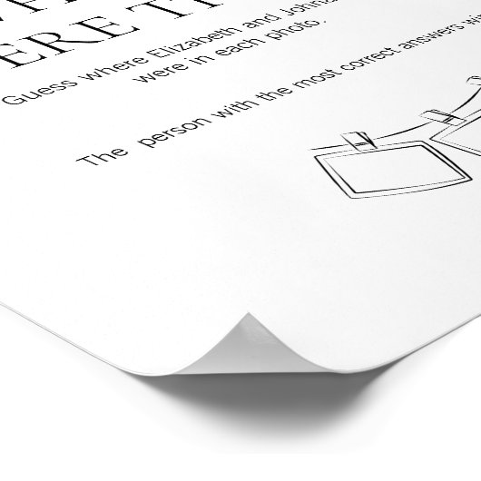 Einfache Minimalität, wo sie Brautparty-Spiel ware Poster (Ecke)