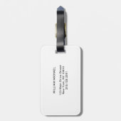 Einfache Minimalmonogramm für das benutzerdefinier Gepäckanhänger (Rückseite vertikal)