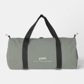 Einfache Minimalmonogramm und Name der Seite Duffle Bag (Vorderseite)