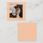 Einfache Minimalpfirsichhochzeit Sichern des Datum Mitteilungskarte (Vorne/Hinten)