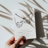 Einfache MinimalWedding Einladung