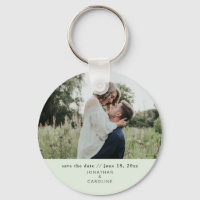 Einfache MinimalWedding Save the Date Foto Green