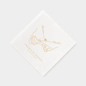 Einfache MinimalWedding Servietten Mit Folie (Rechts)