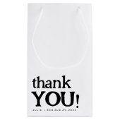 Einfache MinimalWedding Vielen Dank Kleine Geschenktüte (Rückseite)
