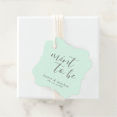 Einfache Mint Green Elegant Hochzeit Geschenkanhänger (Beispiel)