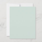 Einfache Minze Hochzeit Abend Party Einladung (Rückseite)