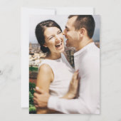 Einfache Minze mit weißem Foto Save the Date (Rückseite)