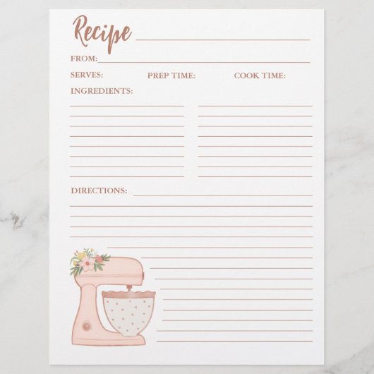 Einfache Mischung Blumenkuchen Backwaren Rezept Fl Flyer (Vorne)