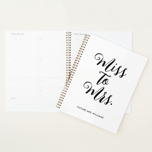 Einfache Miss an Frau Modern Wedding Planner Noteb Planer (Anzeige)