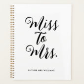 Einfache Miss an Frau Modern Wedding Planner Noteb Planer (Vorderseite)