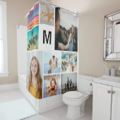 Einfache Mit Monogramm 9 benutzerdefinierte BildCo Duschvorhang (Beispiel)