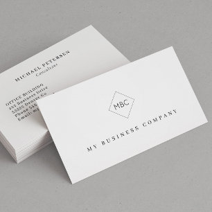 Einfache mit Monogramm beruflich-minimalistische G Visitenkarte