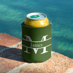 Einfache Mit Monogramm Bezeichnung Personalisiert  Dosenkühler