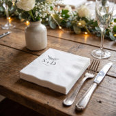 Einfache Mit Monogramm Hochzeit Napkins Serviette