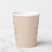 Einfache Mit Monogramm Hochzeit von Champagner mit Pappbecher (Rechts)