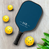 Einfache Mit Monogramm Navy-Initialen Pickleball Schläger