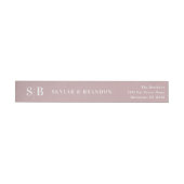 Einfache Mit Monogramm Vollfarbenfrohe Mauve Weddi (Person)