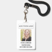 Einfache Mitarbeiter-Foto-ID Ausweis (Vorderseite mit Schlüsselband)