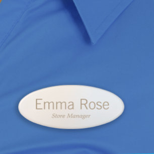 Einfache Mitarbeiter Magnetname Tag Abzeichen Namenschild