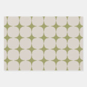 Einfache Mitte des Jahrhunderts Modernes Design Gr Geschenkpapier Set (Vorderseite 3)