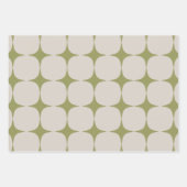 Einfache Mitte des Jahrhunderts Modernes Design Gr Geschenkpapier Set (Vorderseite 2)