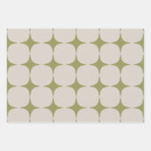 Einfache Mitte des Jahrhunderts Modernes Design Gr Geschenkpapier Set (Vorderseite)