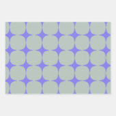 Einfache Mitte des Jahrhunderts Modernes Lila blau Geschenkpapier Set (Vorderseite 3)