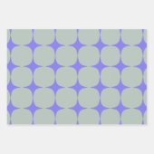 Einfache Mitte des Jahrhunderts Modernes Lila blau Geschenkpapier Set (Vorderseite 2)