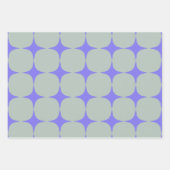 Einfache Mitte des Jahrhunderts Modernes Lila blau Geschenkpapier Set (Vorderseite)
