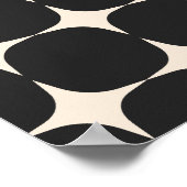 Einfache Mitte des Jahrhunderts Modernes Schwarz-C Poster (Ecke)