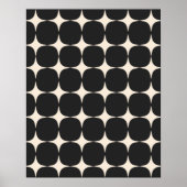 Einfache Mitte des Jahrhunderts Modernes Schwarz-C Poster (Vorne)
