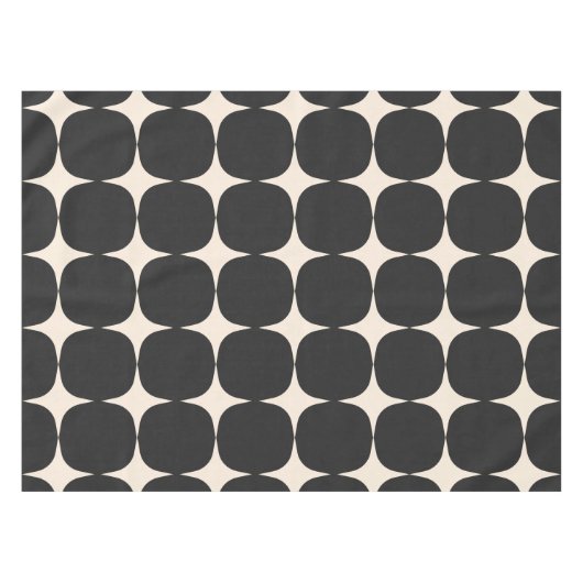 Einfache Mitte des Jahrhunderts Modernes Schwarz-C Tischdecke (Vorderseite (Horizontal))