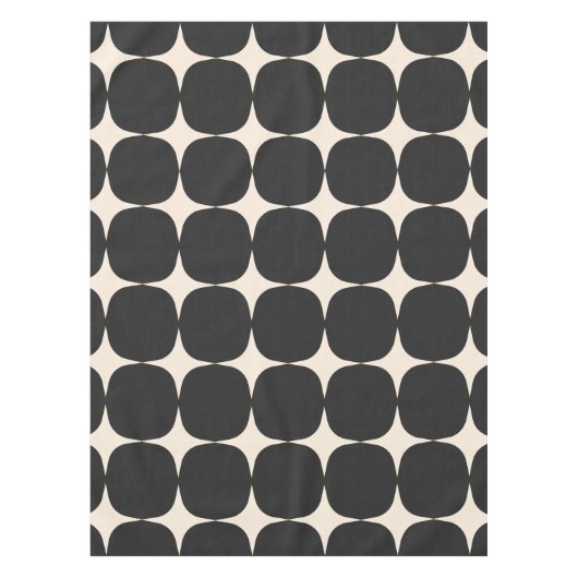 Einfache Mitte des Jahrhunderts Modernes Schwarz-C Tischdecke (Vorderseite)