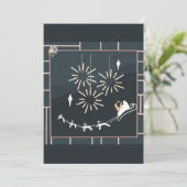 Einfache Mitte Jahrhundert Moderne Weihnachten (Stehend Vorderseite)