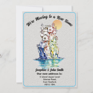 Einfache Mitteilung an Freunde über Adressänderung Ankündigung