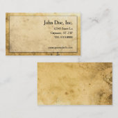 Einfache mittelalterliche Pergament-Visitenkarten Visitenkarte (Vorne/Hinten)