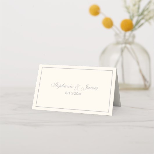 Einfache mittelgraue Escort-Karten Elfenbeinküste Platzkarte (Vorderseite)