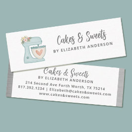 Einfache Mixer Floral Cake Bakery Business Card Mini Visitenkarte