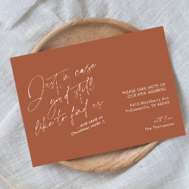 Einfache Modern Funny Terracotta Rost Moving Ankündigung