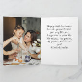 Einfache Modern Happy Geburtday Mama Foto Collage Karte (Innenseite)