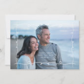 Einfache MoDeRN MINIMAL-Wirbel Foto-Hochzeit Save The Date (Vorderseite)