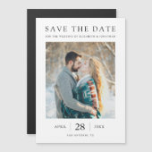 Einfache Modern Speichern Sie die Date Magnet-Kart Magneteinladung (Vorne/Hinten)