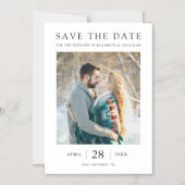 Einfache Modern Speichern Sie die Date Magnet-Kart Magneteinladung (Vorderseite)