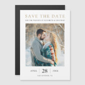 Einfache Modern Speichern Sie die Date Magnet-Kart Magneteinladung (Vorne/Hinten)