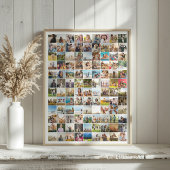 Einfache moderne 108 FotoCollage Poster