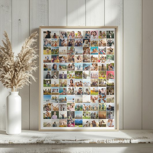 Einfache moderne 108 FotoCollage Poster