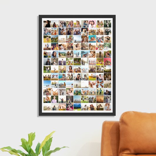 Einfache moderne 108 FotoCollage Poster