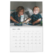 Einfache moderne 14-Fotos-Familie 2025 Kalender (Mär 2026)