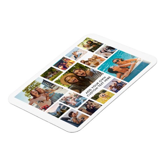 Einfache moderne 15-Foto Collage Magnet (Linke Seite)